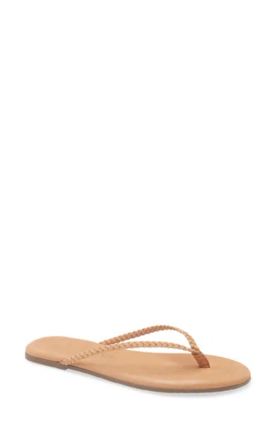 Tkees Foundations Matte Leather Flip-flops In Neutral