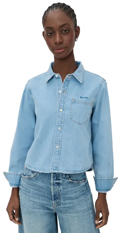 Mother Denim Honor Roll Shirt In Blue