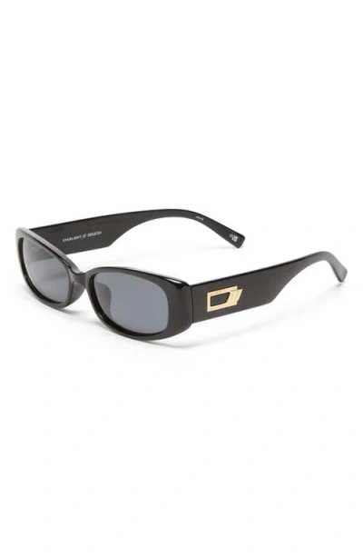 Le Specs Starlight 57mm Rectangular Sunglasses In Black