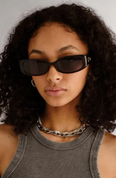 Le Specs Starlight 57mm Rectangular Sunglasses In Black