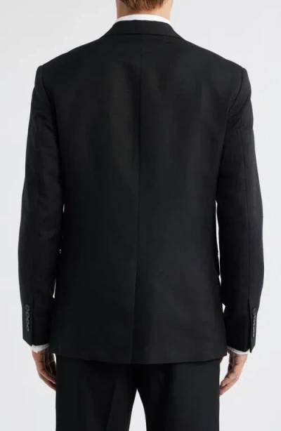 Open Edit Solid Extra Trim Wool Blend Sport Coat In Black