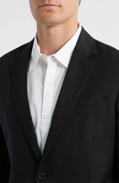 Open Edit Solid Extra Trim Wool Blend Sport Coat In Black