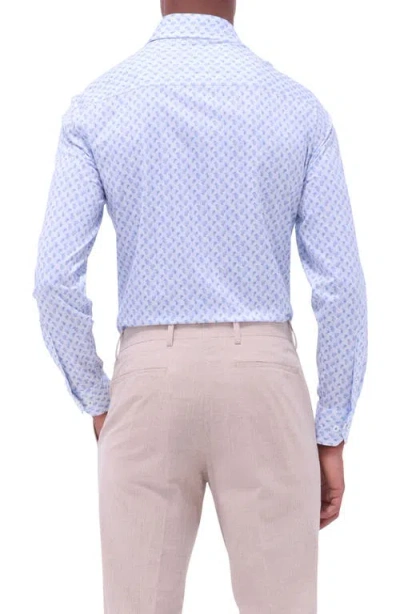 Bugatchi Devon Ooohcotton® Paisley Button-up Shirt In Blue