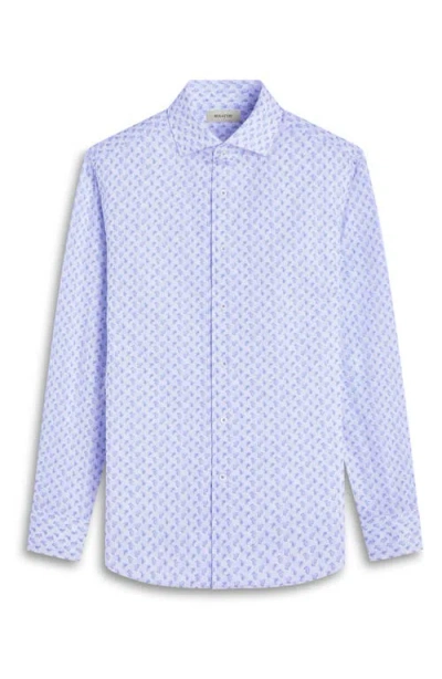 Bugatchi Devon Ooohcotton® Paisley Button-up Shirt In Blue