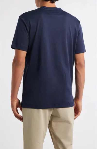 Aurélien Aur1 Solid Cotton T-shirt In Blue
