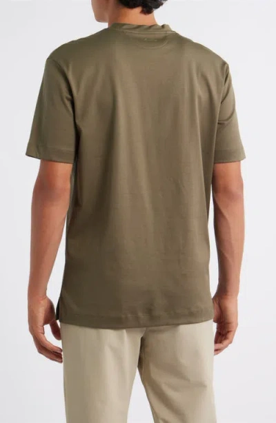Aurélien Aur1 Solid Cotton T-shirt In Green