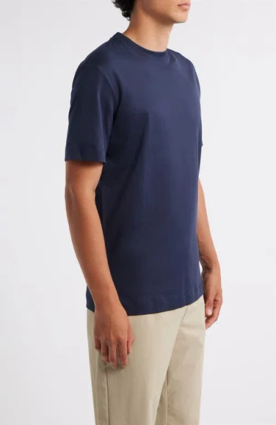 Aurélien Aur1 Solid Cotton T-shirt In Blue