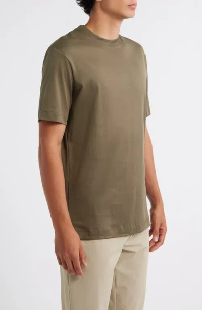 Aurélien Aur1 Solid Cotton T-shirt In Green