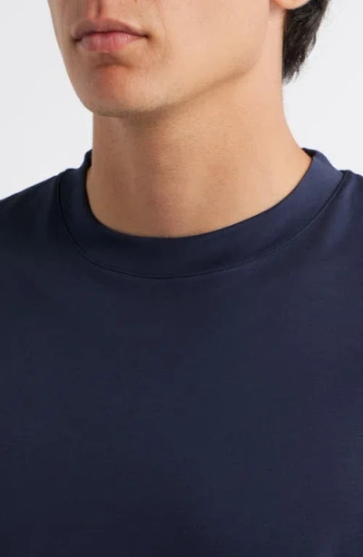 Aurélien Aur1 Solid Cotton T-shirt In Blue
