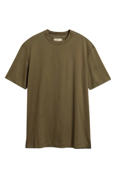 Aurélien Aur1 Solid Cotton T-shirt In Green