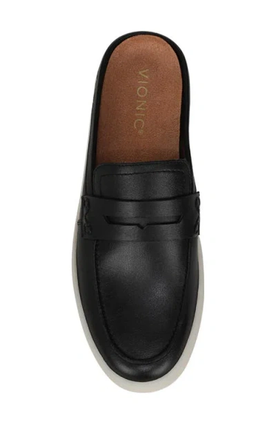 Vionic Uptown Penny Loafer Mule In Black