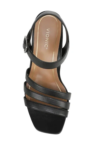 Vionic Nora Ankle Strap Sandal In Black