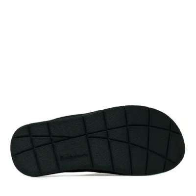 Dearfoams Womens Milly Plush Pile Molded Footbed Slide In Black