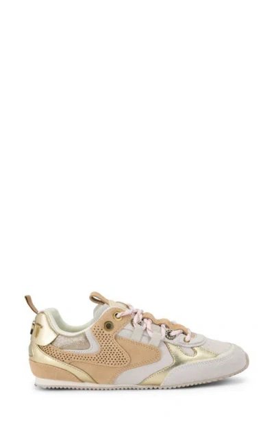 Kurt Geiger Perforated Panel Slim Runner Sneakers In White