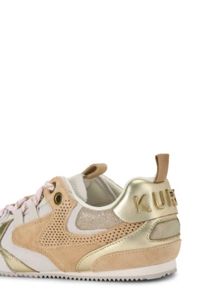 Kurt Geiger Perforated Panel Slim Runner Sneakers In White