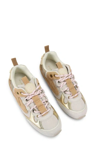 Kurt Geiger Perforated Panel Slim Runner Sneakers In White