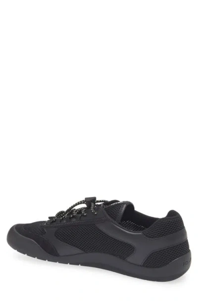 Prada Speedrock Leather And Mesh Fabric Sneakers Shoes In Black