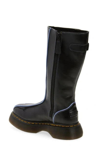 Dr. Martens Buzz Hi Gloss Leather Boots In Black