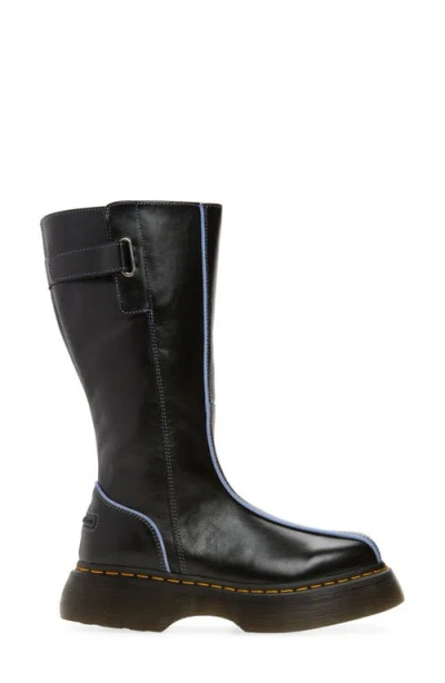Dr. Martens Buzz Hi Gloss Leather Boots In Black