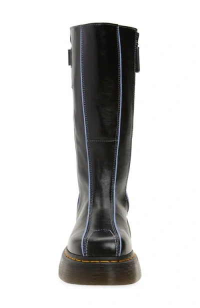 Dr. Martens Buzz Hi Gloss Leather Boots In Black