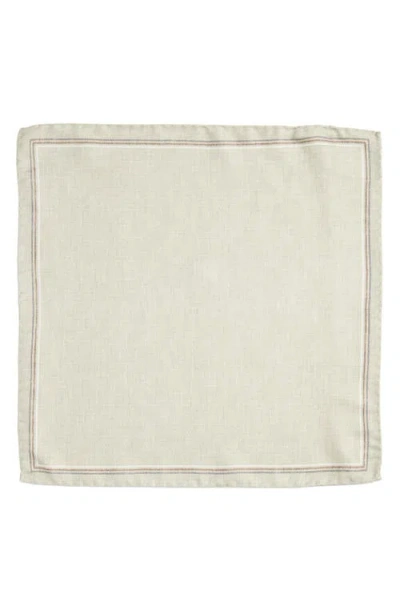 Jack Victor Crestwool Solid & Houndstooth Check Reversible Silk Pocket Square In Green