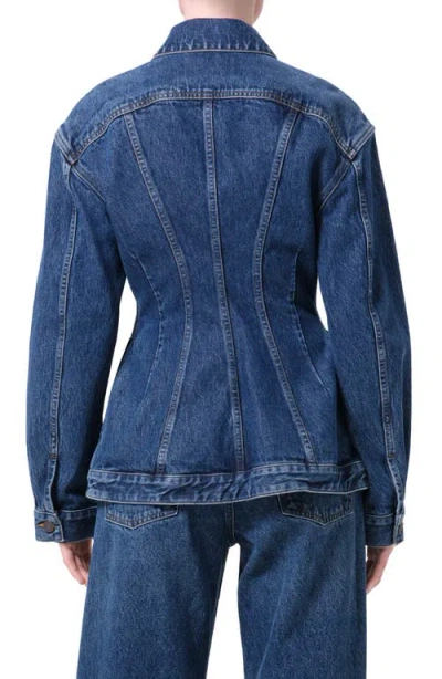 Agolde Myra Structured Denim Jacket In Blue