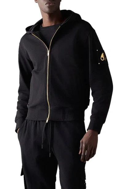 Moose Knuckles Hartsfield Zip-up Hoodie Clothing In Black