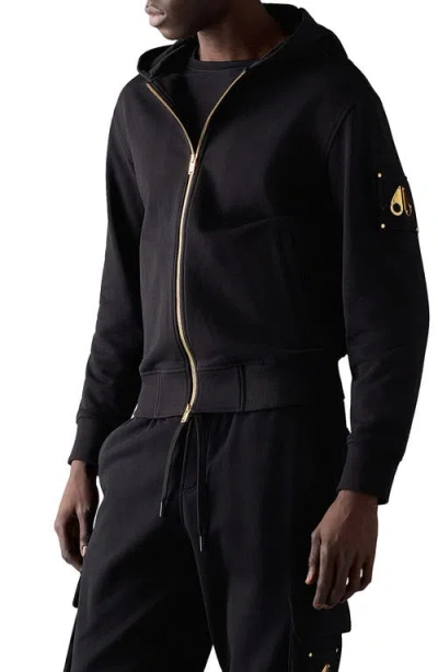 Moose Knuckles Hartsfield Zip-up Hoodie Clothing In Black