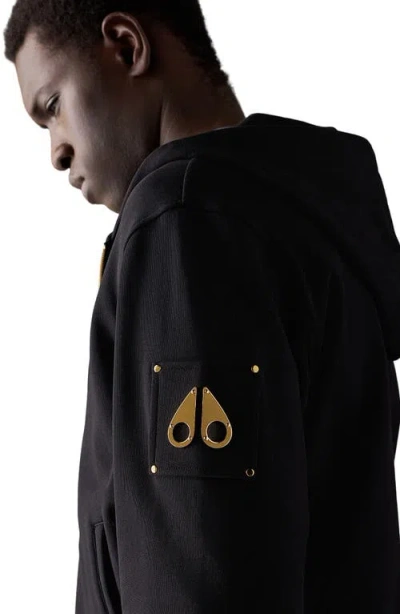 Moose Knuckles Hartsfield Zip-up Hoodie Clothing In Black