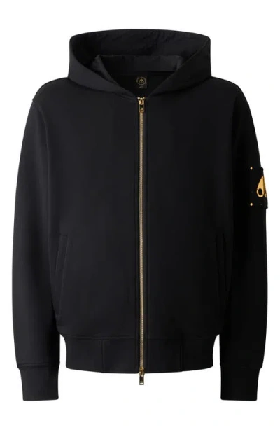 Moose Knuckles Hartsfield Zip-up Hoodie Clothing In Black