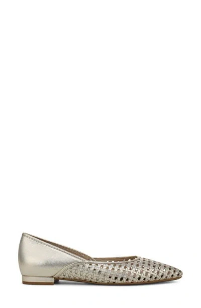 Vionic Gracia Woven Flat In Gold