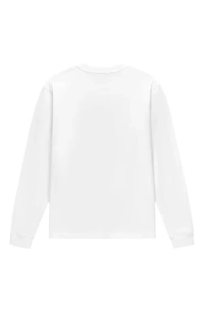 Rta Lawrence Glitch Logo Long Sleeve T-shirt In White