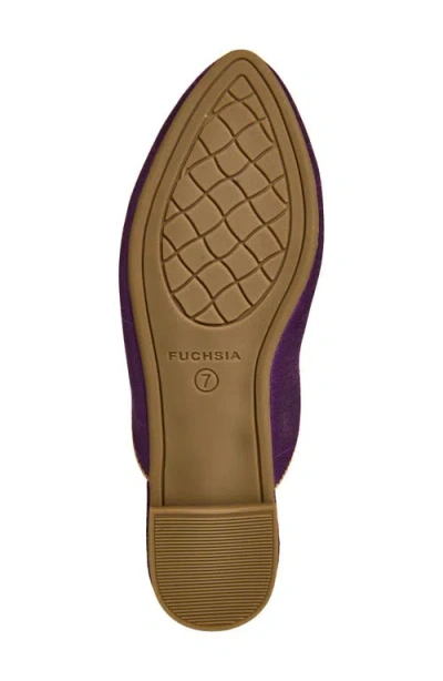 Fuchsia Embroidered Serpent Pointed Toe Mule In Multi