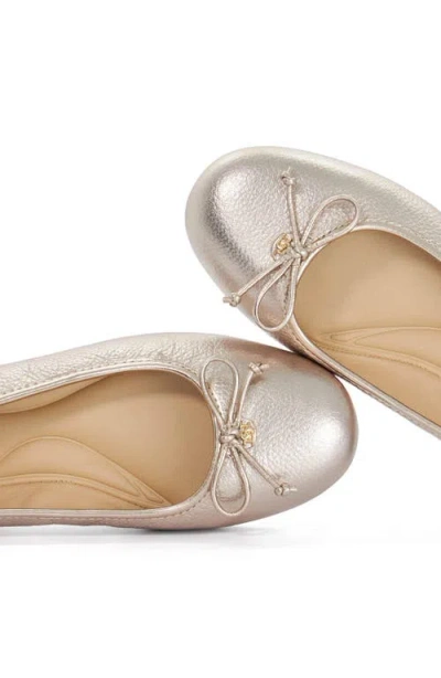 Dune London Helenne Ballet Flat In Silver