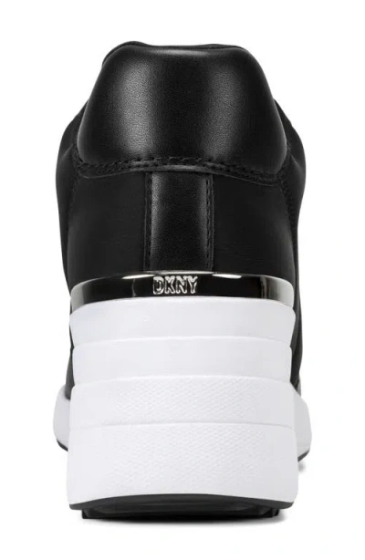Dkny Kalindi Wedge Sneaker In Black