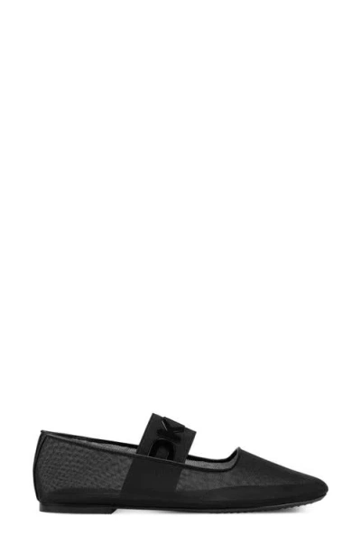 Dkny Dace Mesh Ballet Flat In Black