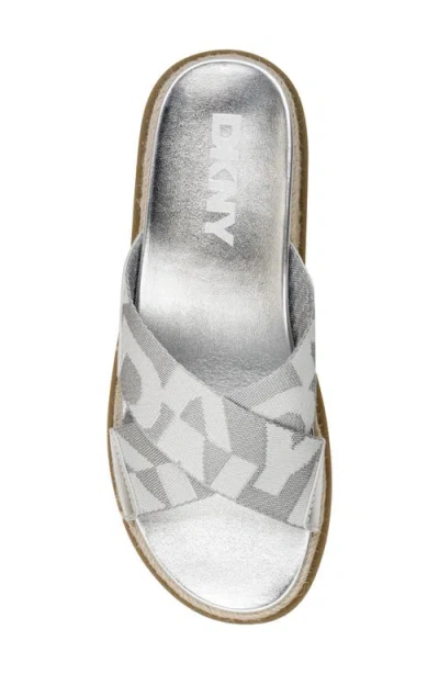 Dkny Binna Platform Sandal In Silver