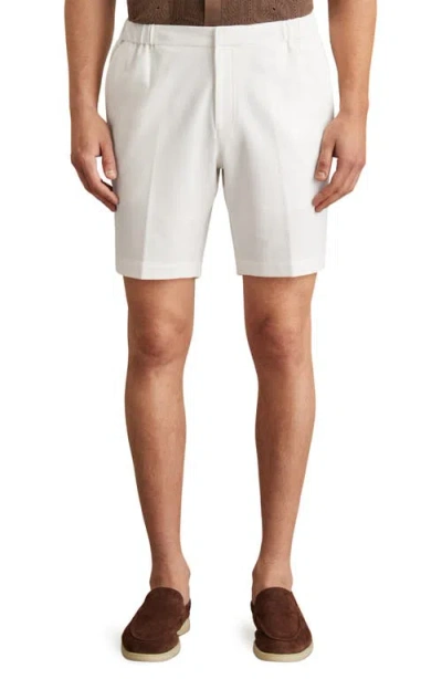 Reiss Drawstring Slim Fit Chino Shorts In White