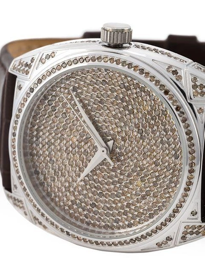 Shop Christian Koban 'dom' Diamond Watch In Brown