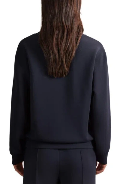 Reiss Womens Navy Annabel Shawl-neck Long-sleeve Jersey Top In Multi