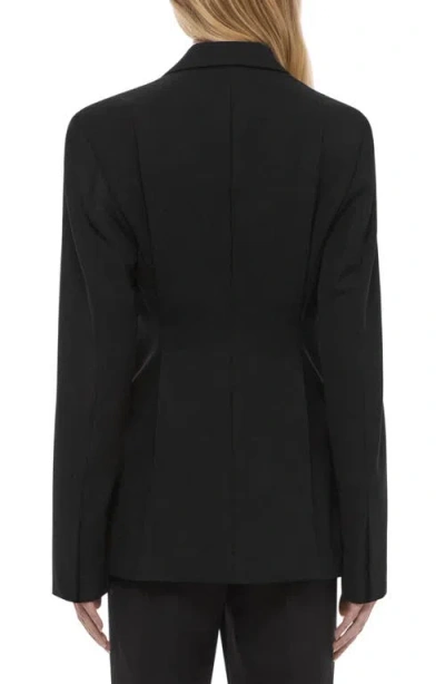 Helmut Lang Cutaway Wool Blazer In Multi