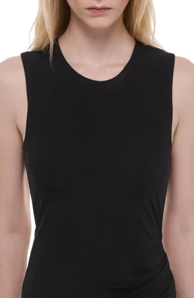 Helmut Lang Twist Drape Asymmetric Hem Dress In Multi