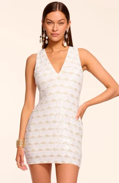 Ramy Brook Ari Geometric Sequin Cocktail Minidress In Multi