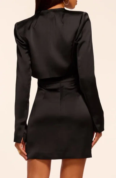 Ramy Brook Gia Long-sleeve Capelet In Black