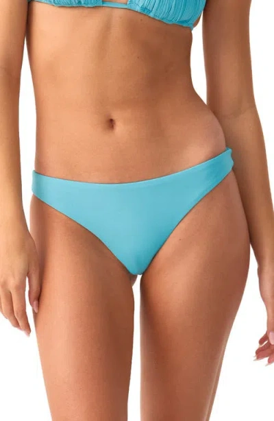 Pq Swim Basic Ruched Full Coverage Bikini Bottoms In Blue