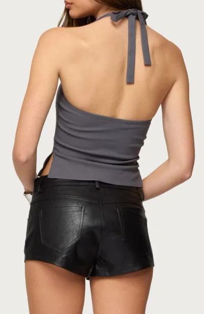 Edikted Dara Halter Top In Gray