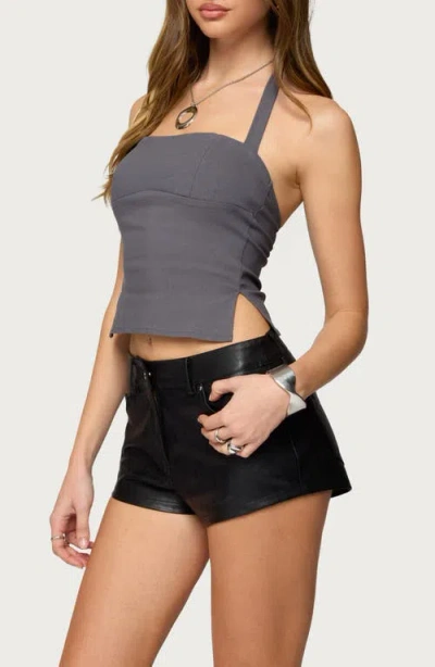 Edikted Dara Halter Top In Gray
