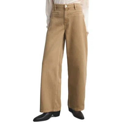 Mango Balloon Jeans With Welt Pockets Caramel In Multi