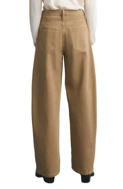 Mango Balloon Jeans With Welt Pockets Caramel In Multi