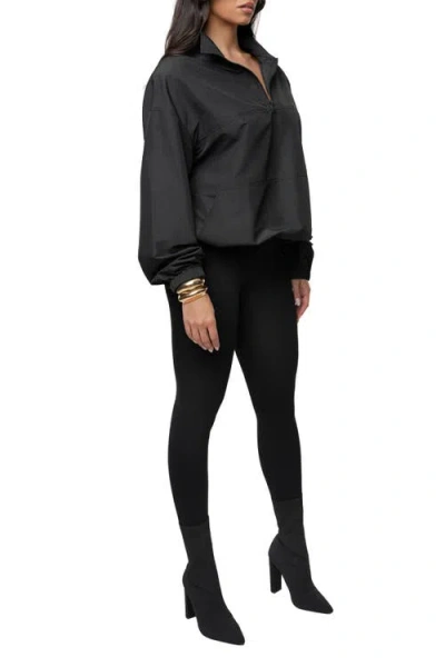 Jluxlabel Oversized Funnel Jacket In Black